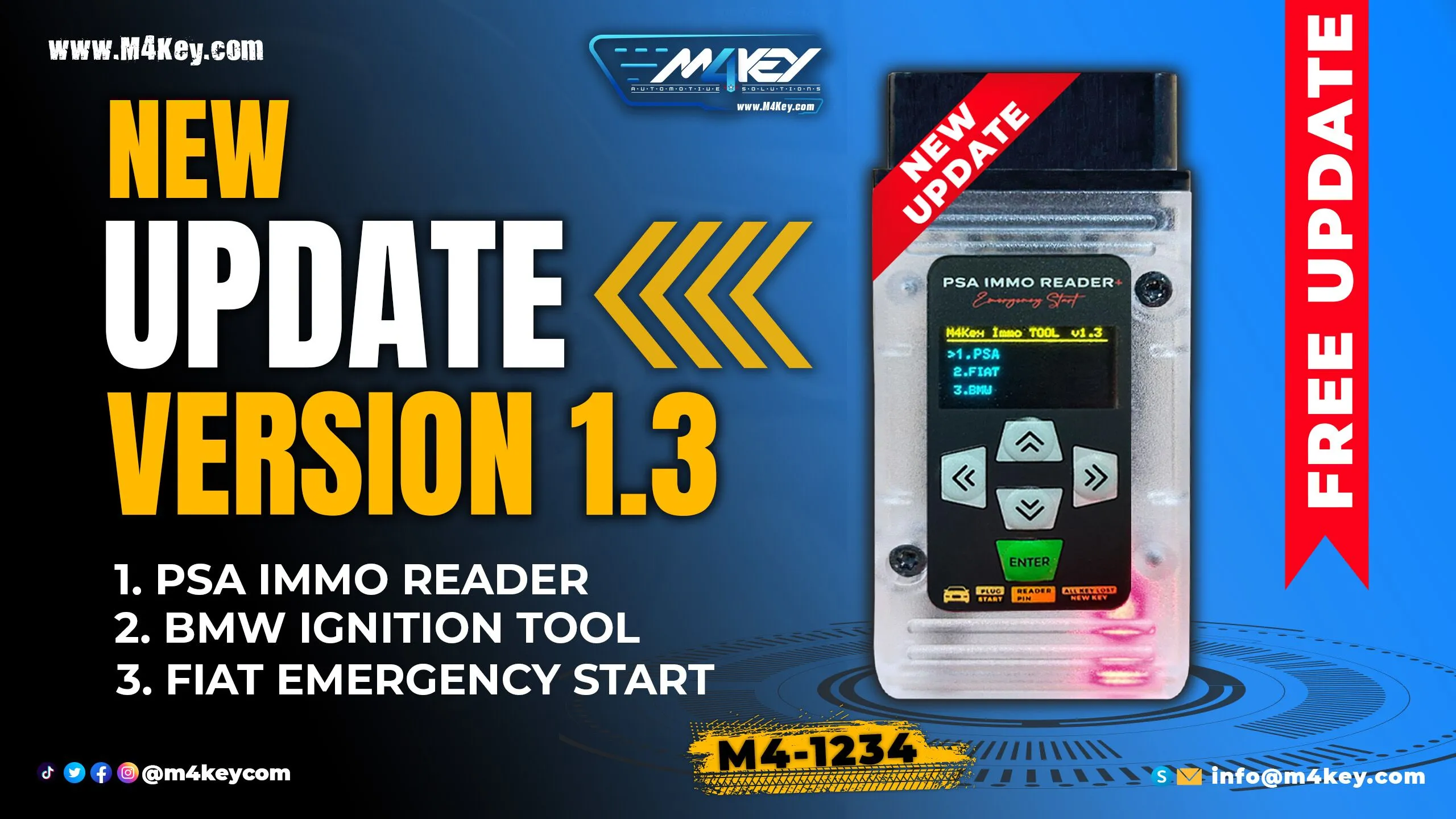 How to Update M4K Psa Immo Reader Emergency Start VERSION 1.3