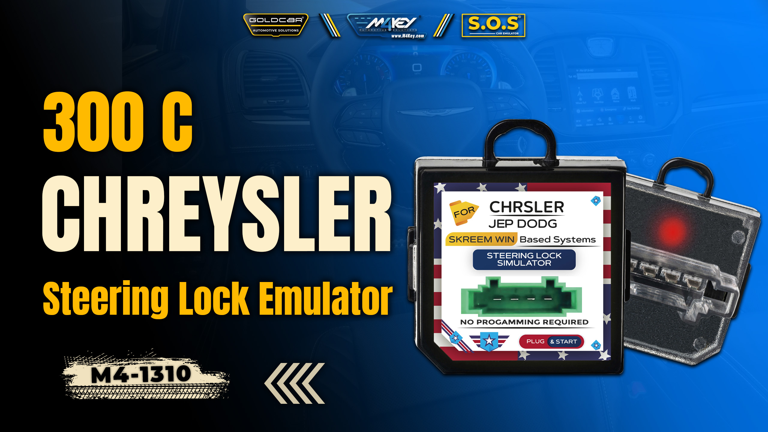 How to use M4Key Steering Lock Emulator for Chrysler Jeep Dodge Fiat (Plug & Start)