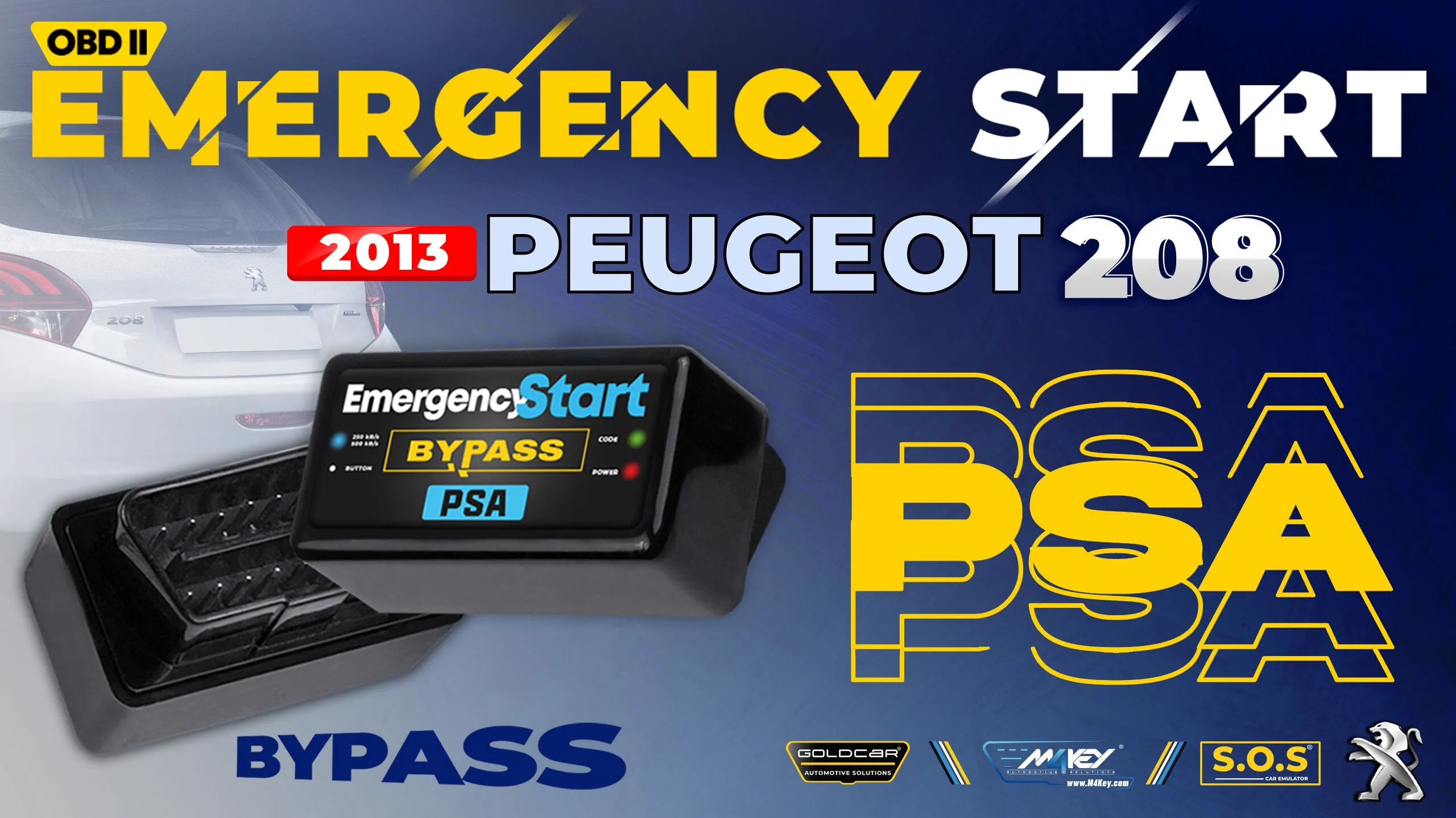 PSA Bypass Mini Peugeot 208 Emergency Start ( Plug and Play ) M4KEY