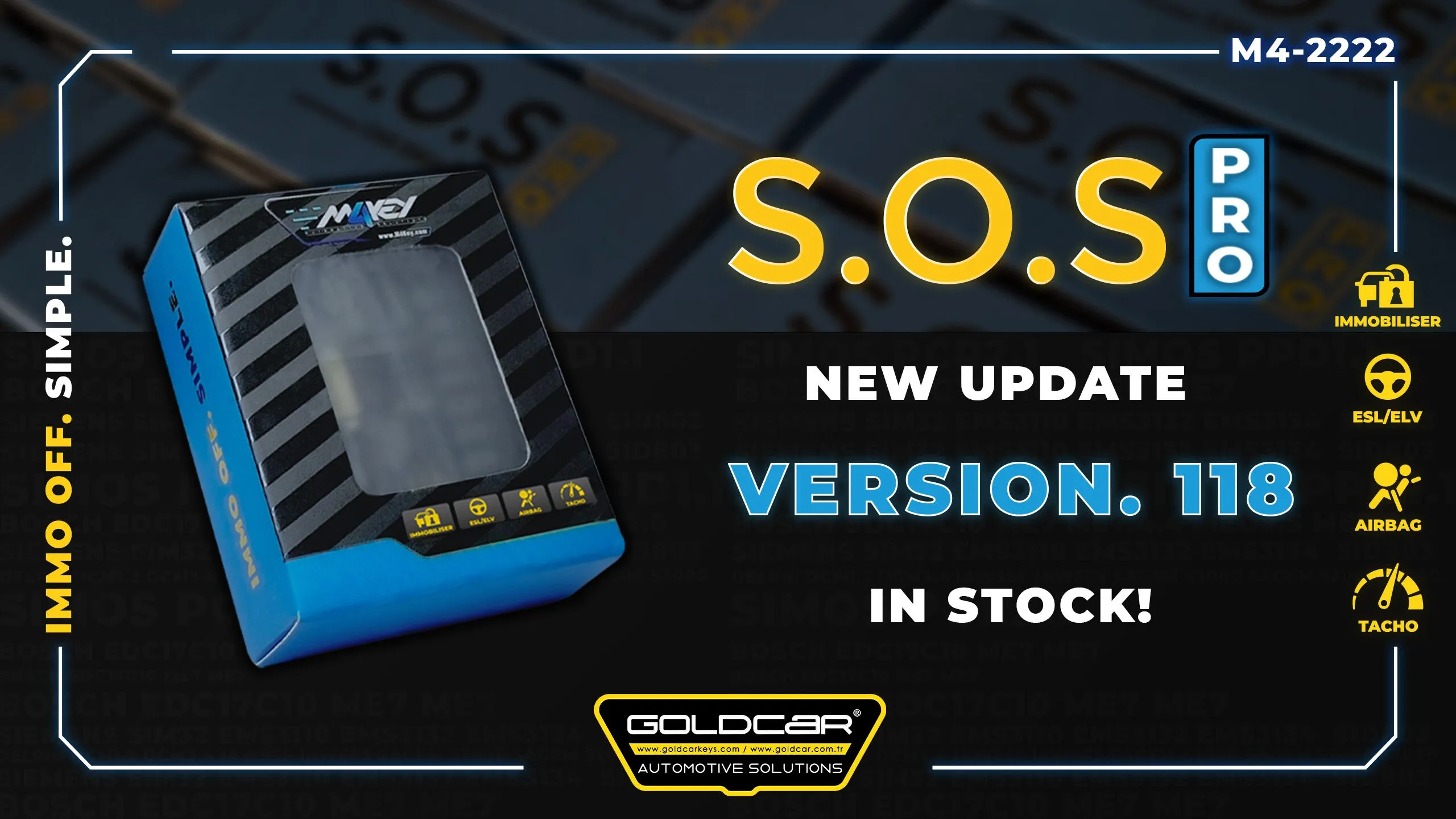 S.O.S PRO | IMMO OFF & ESL / ELV Emulator Version 118